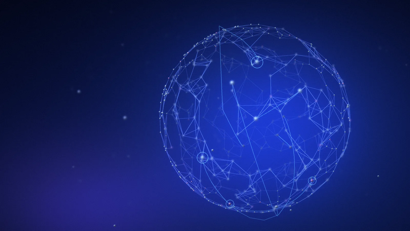 Abstract illustration of a glowing connected network